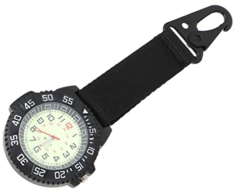 Karabiner Uhr Krankenschwester Taschenuhr Sportuhren: Schwarz Fob Uhr Leuchtend Angeln Wandern Klettern Taschenuhr mit Karabinerhaken Camping Outdoor Activities Ärzte Krankenschwestern Geschenk