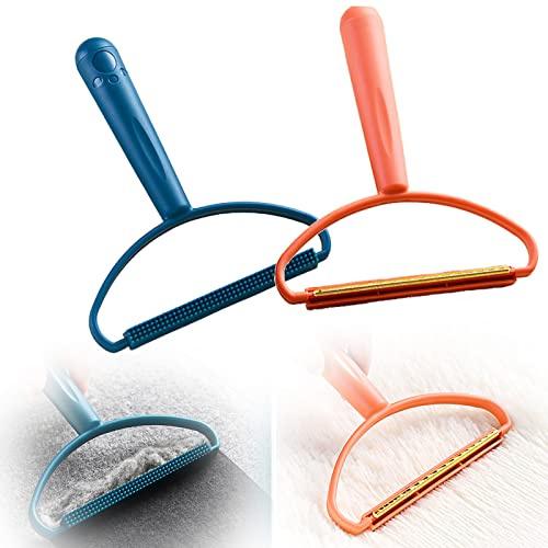 2 Pieces Lint Remover, Portable Clothes Fabric Shaver Lint Remover Carpet Scraper, Reusable Lint Roller Remover for Removing Pet Hair and Clothes Fuzz, for Pet Blankets, Carpets, Bed Blankets