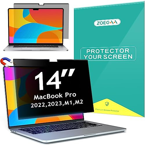 ZOEGAA Filtro Privacy per MacBook Pro 14 pollici, Schermo Antispione Magnetico Rimovibile per MacBook Pro 14