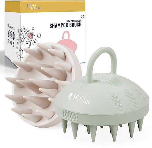 Kopfhaut Massagebürste Haarwaschbürste 100% Silikon Haarmassagebürsten Shampoo Bürste Scalp Massager für Peeling und Kopfmassage, Nass&Trocken Haar Massagebürste, Kopfmassage Bürste Haarwachstum 2Stck
