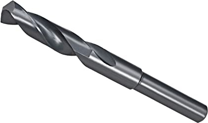 CoCud Reducido Vástago Taladro Brocas, 15mm Corte Filo 1/2 Vástago, Nitruro Revestido Alta Velocidad Acero 6542 Brocas Helicoidales - para Inoxidable Acero Metal Madera