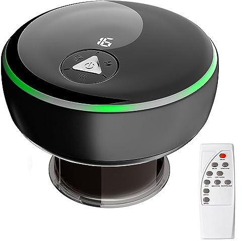 Elektronische Schröpftherapie,Vakuum Schröpfen Massagegerät mit Fernbedienung,Smart Electric Schröpf Massager 16 Gängen 3 Modi,Elektrische Vakuum Schröpftherapie für Schmerzlinderung (Schwarz)