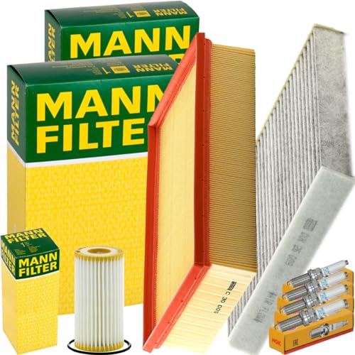 Mann Inspektionspaket | C30005,(LX3502)+CUK26009(LAK888)+HU6013Z+94833 NGK passend für TT A3 8V Golf 7 Passat B8 5T