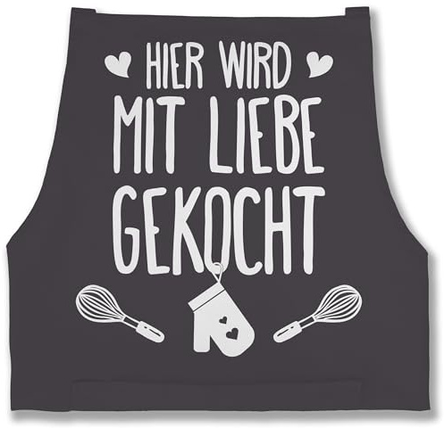 Shirtracer - Schürze - Kochschürze - Erwachsene - Hier wird mit Liebe gekocht