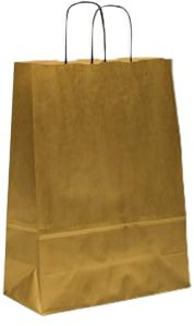 Saphir-Tec Papier-Tragetaschen TOPTWIST 24x11x31cm gold - 150 Stück
