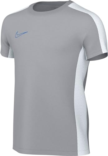 NIKE K Nk DF Acd23 Top SS BR Camiseta de Manga Corta, Gris Lobo/Blanco/Azul, 6-7 años Unisex niños