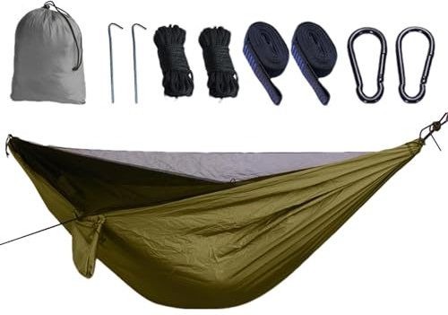 Hamaca con mosquitera,Hamaca para Acampar con mosquitera - Hamaca de Viaje portátil con Capacidad de Carga Fuerte - Equipo de Camping Plegable, Red para Hamaca para aventureros y entusiastas del Aire