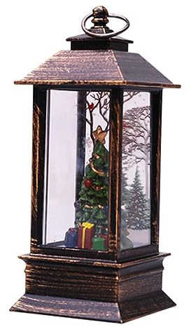 OFFSCH 1pièce Lampe Tempête De Noël Décorative Lanterne De Table Portable Accessoire De Fête De Noël Pour Maison Et Jardin