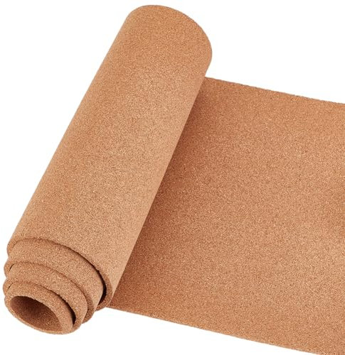 OLYCRAFT Grand Rouleau de Liège 1.2 m x 30 cm, 6 mm D'Épaisseur - Panneau D'Affichage Naturel et Feuilles D'Isolation Polyvalentes pour L'Artisanat