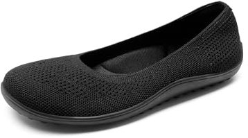 DREAM PAIRS Damen Ballerinas Flats mit atmungsaktivem Strick Rundzehen-Design Mittelfußstütze strapazierfähige Laufsohle leicht & flexibel,Size 40,Schwarz,DWUMFA2509