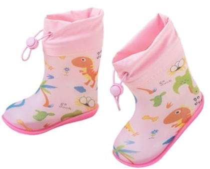 Hixingo Stivali Pioggia Bambino, Stivali Pioggia Bambina e Bambino Antiscivolo, Leggeri Stivali di Pioggia per Bambini Unisex, per All'aperto, Piovere, Nevicare (Stampa carina)