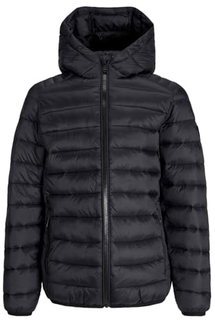 JACK & JONES JUNIOR Herren Jjebradley Light Puffer Hood Jnr, Black, Numeric_152