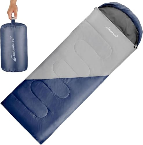 Clostnature Leichter Schlafsack für Camping – Outdoor Lässiger Deckenschlafsäcke mit Kleines Packmaß für Erwachsene, Damen, Herren, Wandern, Sport, Bergsteigen(Links Reißverschluss)