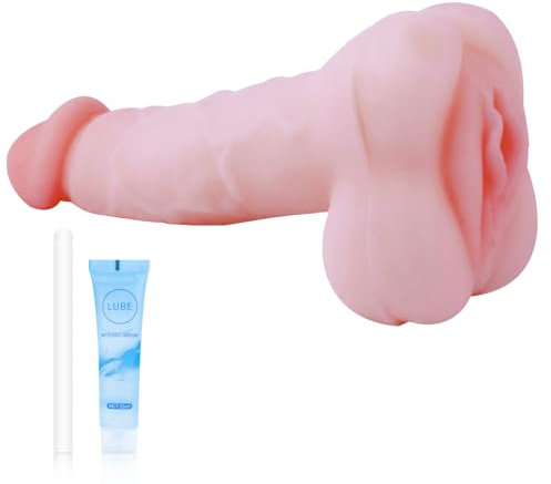 17cm Spaß Dekomprimierung Penis Sleeve - Hollow Realistic Dildo 3D Monster Dildo Pocket Pussy, Soft Cock Ring Penis Pump Male Sex Toys for Men Couples(Farbe)