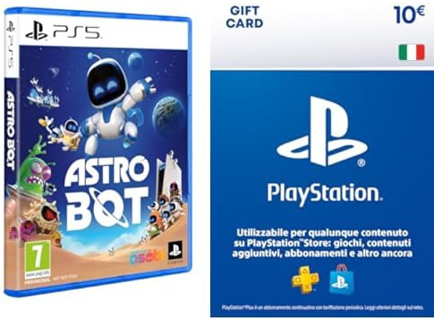 Playstation 5 - Astrobot - Golden Joystick Winner + PlayStation Store Gift Card 10 EUR | PSN Account italiano | PS5/PS4 Codice download