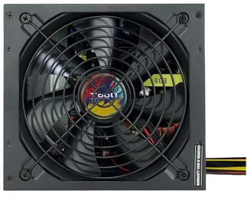 Fuente de alimentación 600W, Alta eficiencia, Trampa de Ruido y protección de sobrecarga, Ideal para Sistemas informáticos.