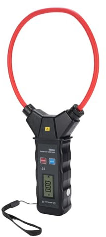 Pinza Amperimétrica CA de 5000 A y 6000 V con Pantalla LCD Retroiluminada y Bobina Flexible, Pinza Amperimétrica Grande
