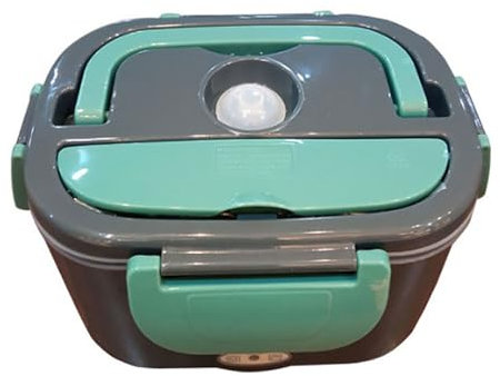 Chauffe-plats,Boîte À Lunch Électrique Grande Capacité,Boîte À Lunch Chaude For Adulte 1,5 L,Boîte À Lunch Électrique Avec Fourchette Et Cuillère,Chauffe-plat Portable For Camion/voiture/bureau(Dark g
