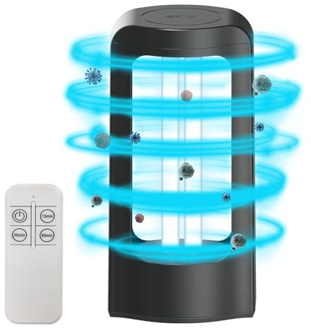 SANSI UVC Lampe Desinfektion 42W, UV Sterilisationslampe mit Fernbedienung | 254nm Wellenlänge Keimtötende Lampe, Tragbar UV-Sterilisator für Schlafzimmer, Hotel, Küche, Bad - Ozonfrei