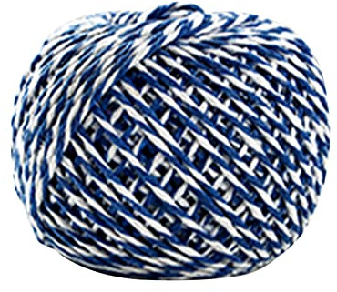1 Roll 213ft 1.5mm Basics Cotton Twine Cotton String for Artworks, DIY Crafts, Plant Hanger and Embellishments, Gift Wrapping Twine (Blue)