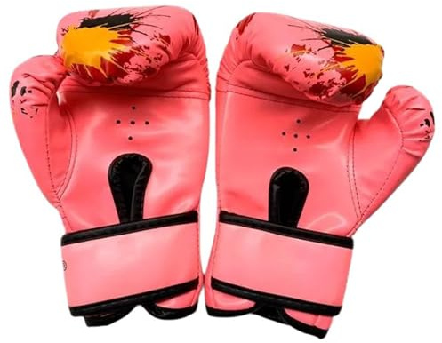 Xanorrg Guanti da Boxe per Bambini Professionisti Protettore A Mano in Boxe Traspiranti in Lotta Ragazzi Principianti Guanti Sacchetti Pesanti