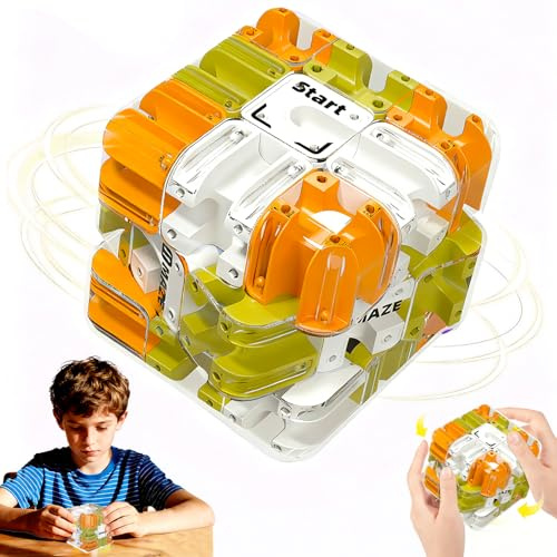 Large Labyrinth 3D Maze Cube, Puzzle Games, Puzzle Cubes Mazes Game, Brain Teaser Puzzles for Adults, Logical Challenge Brain Teaser Toy, Stress Relief Toy Gift for Stress Relief and Logic Development