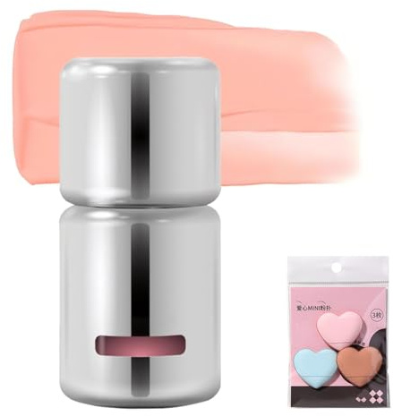Blush Liquido Colorato Aztk Jelly Jc04, 3 In 1 Blush Stick Contouring per Guance, Leggero & Lunga Durata Illuminante con Applicatore di Fungo, In Omaggio Mini Spugnetta per Cipria(JC05)
