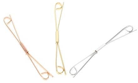 LALADEFIEE 3 St Slipsklämmor för Män i Polerad Metall Anti-glid Design för Säker Passform Elegant Slipsnål i Guld Silver och Roséguld för Bröllop Jubileum och Affärsmöten