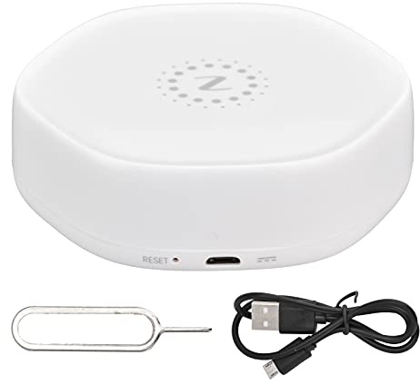 Puerta de Enlace inalámbrica Hub de Control del hogar Inteligente Compatible con Zigbee 3.0 Puerta de Enlace WiFi Duradera para Dispositivos Inteligentes Tuya Material ABS Ligero