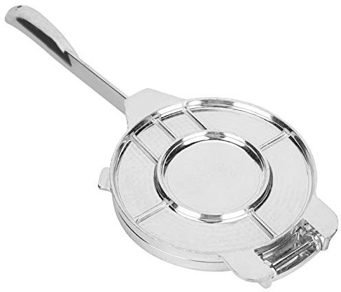 Pressa per tortilla in lega di alluminio, Macchina per tortiglia, Kuuleyn Pressa per tortiglia per farina fai-da-te Pressa per pasticceria pieghevole Utensili da cucina Utensili da forno, Argento