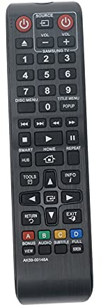 AULCMEET AK59-00148A sub AK59-00149A Ersetzte Fernbedienung Kompatibel mit Samsung Blu-ray BD-P1500/XEU BDP1580 BD-ES7000 BD-E5500/XU BDES6000/XU BD-ES6000/XU BD -ES6000E/XU BD-E6100 BD-P1400/XEU