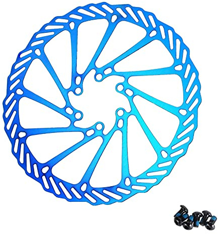 URFEDA Fahrrad Bremsscheibe 160mm 6 Loch Edelstahl Fahrrad Scheibenbremse mit 6 Schrauben Universeller Bremsscheibe für die meisten Fahrrad Rennrad Mountainbike BMX MTB, Schwarz, Durchmesser: 44mm