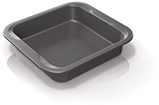 Ninja Foodi ZEROSTICK Square Cake Tin, 8-inch/22cm Cake Tin, Non-Stick, Long Lasting Heavy Duty Cake Tin, Made from Aluminised Steel, Grey, B30408EUUK
