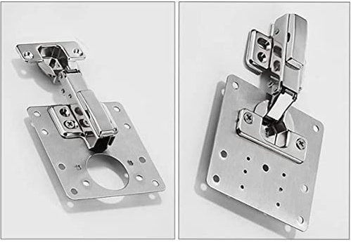 BricoShopping 4 Pezzi Piastra Riparatrice ACCIAIO INOX 430 UNIVERSALE per CERNIERE Anta Rotta Mobili In Legno Armadi Da Cucina Per Riparare Ante Rotte e KIT Riparazione Mobile Staffa Con 24 Viti