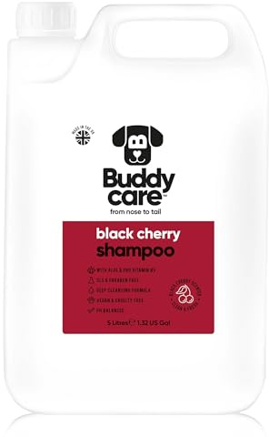 Black Cherry Shampoo by Buddycare – Djup Cleanschampo för hundar – fruktig doft – med aloe vera och provitamin B5 (5L)