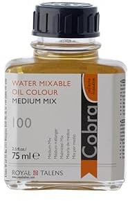 Cobra Auxiliaries - Médium Mix Bottle 75 ml - Médium pour peinture à l'huile sans solvant et mélangeable à l'eau - Ajoute de la brillance et de la transparence - Haute qualité