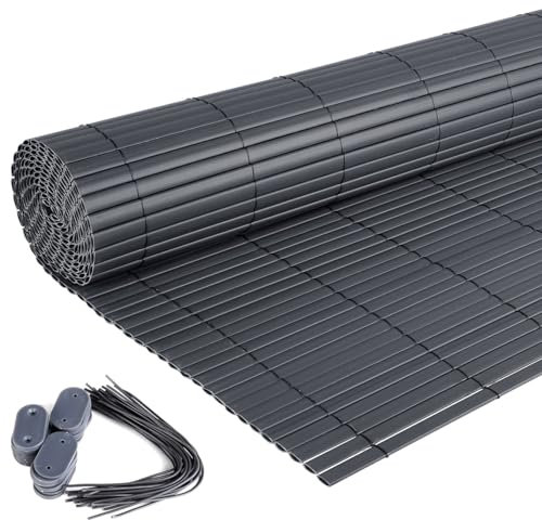 Primal Internet GmbH Sichtschutz Balkon ohne Bohren 120 cm hoch | Terrasse & Zaun | Balkonverkleidung wetterfest aus PVC-Kunststoff (500x120 cm)