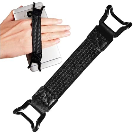 Xeihuul Correa de seguridad para teléfono móvil, correa de mano de seguridad para teléfono – Asa elástica para smartphone – Mango elástico para evitar caídas para smartph de 5,2 – 7,5 pulgadas