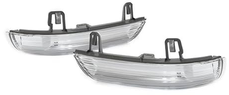 Klare LED Spiegel- Blinker Weiss Links+Rechts Set mit Eintragungsfrei