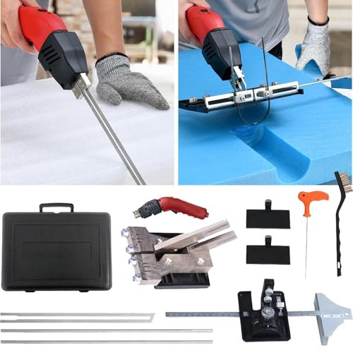 twostronking Cortador De Espuma con Cuchillo Caliente De 500 ℃, Calentamiento Rápido De 5 a 8 S, Ajuste De Temperatura De 15 Velocidades, Adecuado para Cortar/Ranurar Diferentes Tamaños Y Formas
