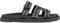 Steve Madden Missile-S MISS12S1 Schwarze Schwarze Leder-Damen-Slipper mit Riemen und Nieten 40