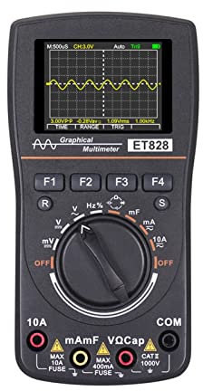 Osciloscopio digital Et828 Multímetro del osciloscopio 1MHZ 2.5MSPS Tipo de muestreo Osciloscope + Combo Multímetro