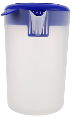 Alipis Pichet Plastique Avec Couvercle Et Poignée Graduation Opacifiée Pour Eau Thé Glacé Jus Lait Verseuse Multifonction Ergonomique Et Large Ouverture