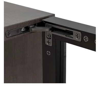 ZHGUIMING Bisagra invisible de 2 piezas for marco de aluminio, puerta de vidrio, bisagra oculta for puerta de gabinete, amortiguador hidráulico, eje giratorio hacia arriba y hacia abajo.(C-2pcs)