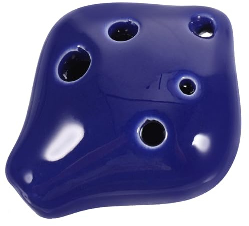 Ocarina in Ceramica Blu a 6 Fori Tonalità C, Strumento Musicale | Formato Piccolo, Superficie Liscia, Adatta ad Adulti e Ragazzo Ragazza, Uso Multiplo, Tipo Strumento a Fiato