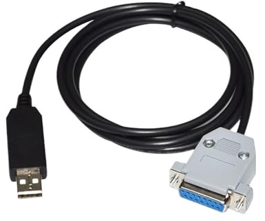 Cable Adaptador USB a RS232 D-Sub DB15 Hembra de 15 Pines for sensores de Temperatura y Humedad ELPRO.(5 Metre)
