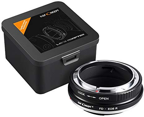 K&F CONCEPT Adaptador de Objetivo de Lente FD-EOS R, Anillo Adapter Manual Compatible con Lente Canon FD FL (Mount FD) a Cuerpo de Cámara con Montura Canon EOS R