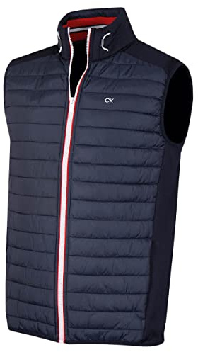 Calvin Klein Gilet da golf scaldacollo ibrido da uomo - Marina - M