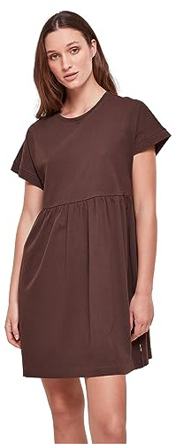 Urban Classics Damen Kleid Ladies Organic Empire Valance Tee Dress, Volantkleid für Frauen, Loose Fit, erhältlich in vielen Farben, Größen XS-5XL