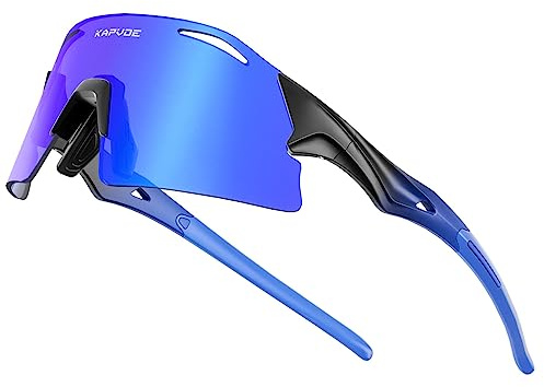 KAPVOE Occhiali Ciclismo MTB Polarizzati Bici Sole Sportivi Montagna Bicicletta Uomo Donna Triathlon Pesca Baseball Running Corsa